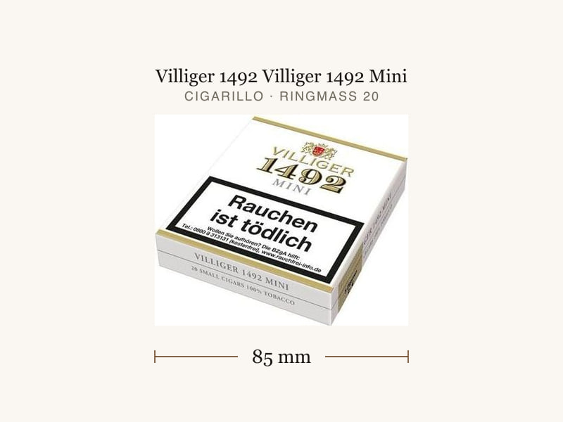 Villiger 1492 Villiger 1492 Mini, Maßangaben: Länge 85 mm, Ringmaß 20