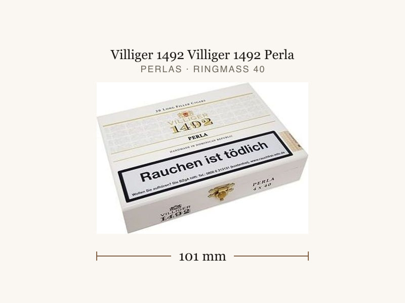 Villiger 1492 Villiger 1492 Perla, Maßangaben: Länge 101 mm, Ringmaß 40