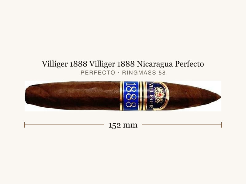 Villiger 1888 Villiger 1888 Nicaragua Perfecto, Maßangaben: Länge 152 mm, Ringmaß 58