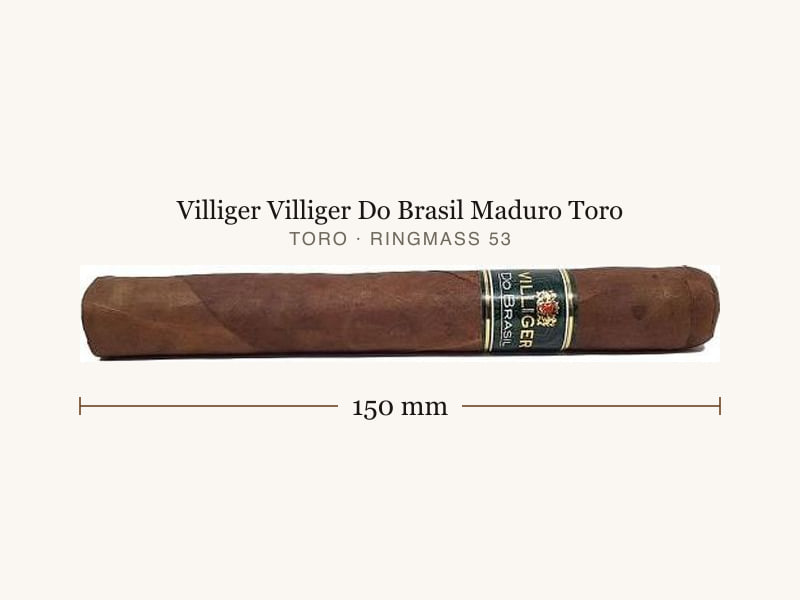 Villiger Villiger Do Brasil Maduro Toro, Maßangaben: Länge 150 mm, Ringmaß 53