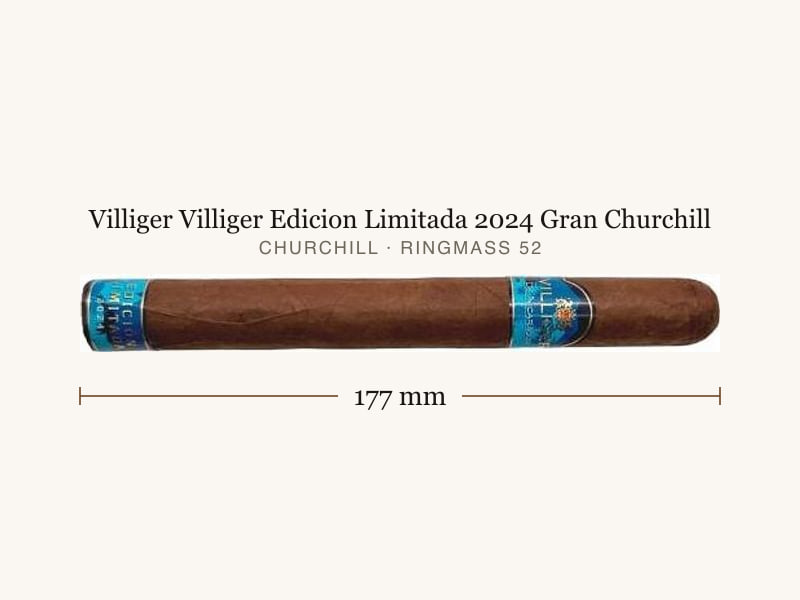 Villiger Villiger Edicion Limitada 2024 Gran Churchill, Maßangaben: Länge 177 mm, Ringmaß 52