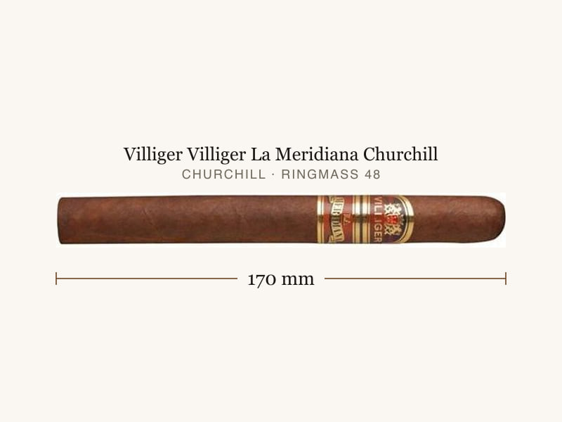 Villiger Villiger La Meridiana Churchill, Maßangaben: Länge 170 mm, Ringmaß 48