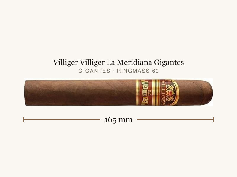 Villiger Villiger La Meridiana Gigantes, Maßangaben: Länge 165 mm, Ringmaß 60