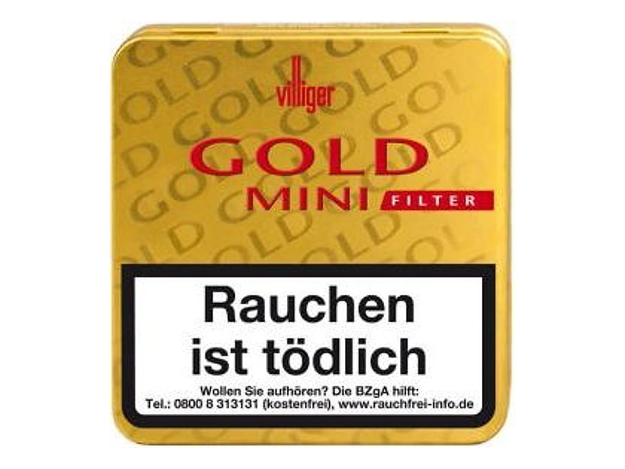 Villiger Mini Gold Filter, Format Cigarillo