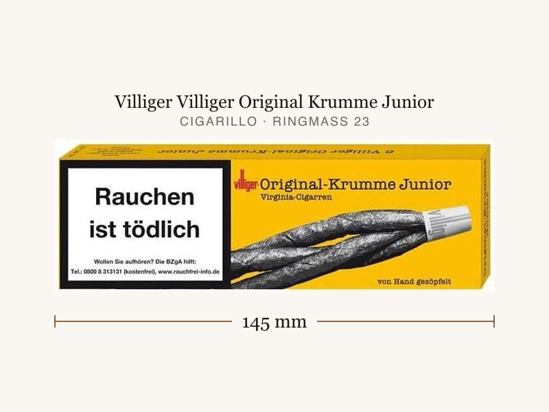 Villiger Villiger Original Krumme Junior, Maßangaben: Länge 145 mm, Ringmaß 23