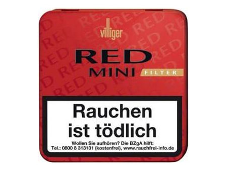Ansicht 1 von 3 anzeigen: Villiger Red Mini Filter, Format Cigarillo, Herkunft Deutschland
