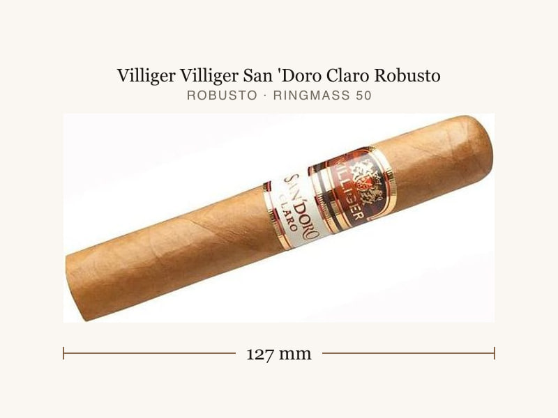 Villiger Villiger San 'Doro Claro Robusto, Maßangaben: Länge 127 mm, Ringmaß 50