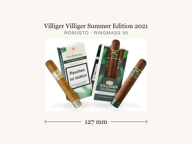 Villiger Villiger Summer Edition 2021, Maßangaben: Länge 127 mm, Ringmaß 50