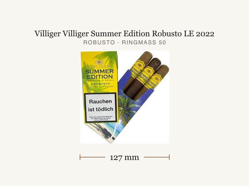 Villiger Villiger Summer Edition Robusto LE 2022, Maßangaben: Länge 127 mm, Ringmaß 50
