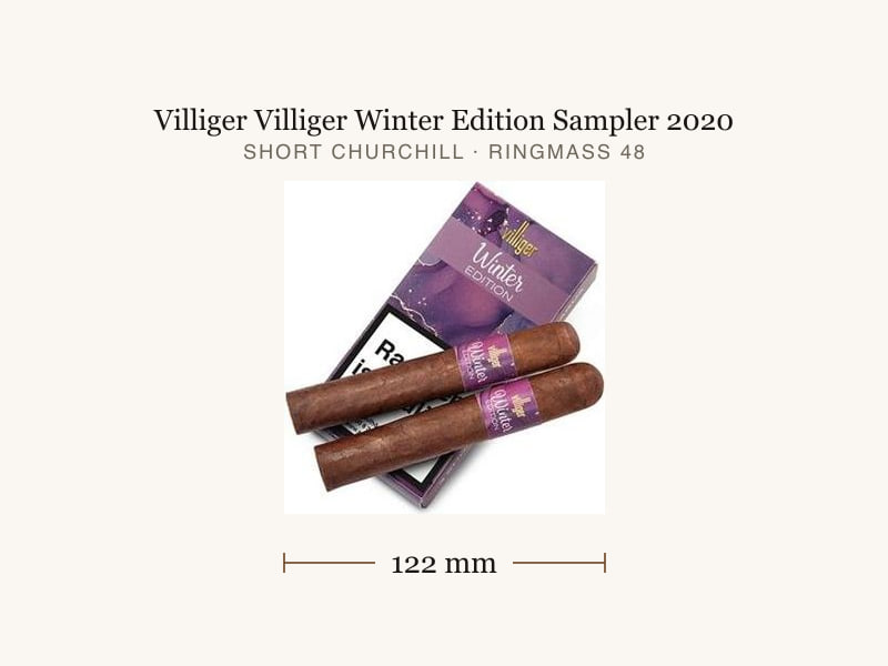 Villiger Villiger Winter Edition Sampler 2020, Maßangaben: Länge 122 mm, Ringmaß 48